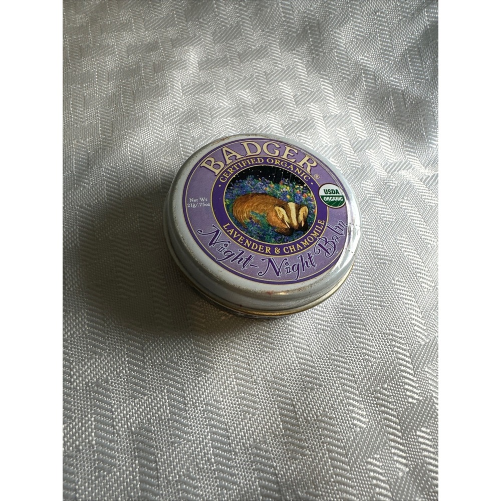 Badger Organic Lavender Chamomile Night-Night Balm 0.75oz Sleep Aid Tin